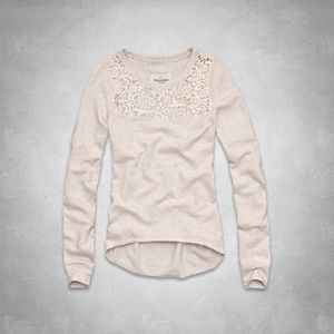 Abercrombie & Fitch Lace front High Low Sweatshirt S